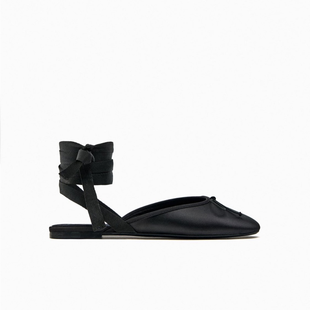 NWT | Zara lace up ballet flats (10)